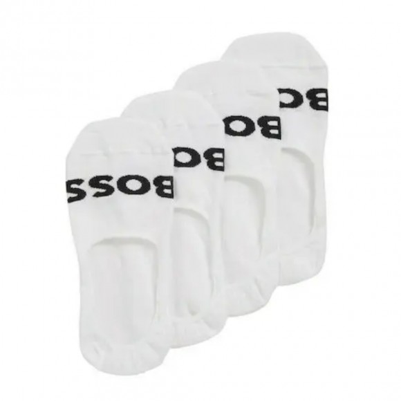 BOSS | TWO-PACK OF INVISIBLE SOCKS IN A COTTON BLEND | WHITE
