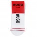 HUGO | 2 PACK RIBBED SOCKS WITH LOGO | BLACK